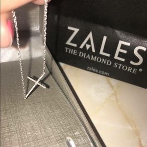 Sterling Silver Cross Necklace from Zales